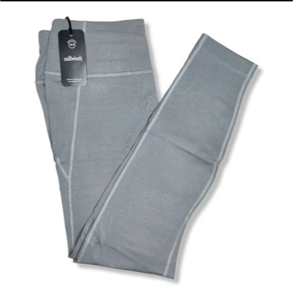 Allbirds Natural Leggings Large Gray Hidden Pocket Compression Activewear Sports